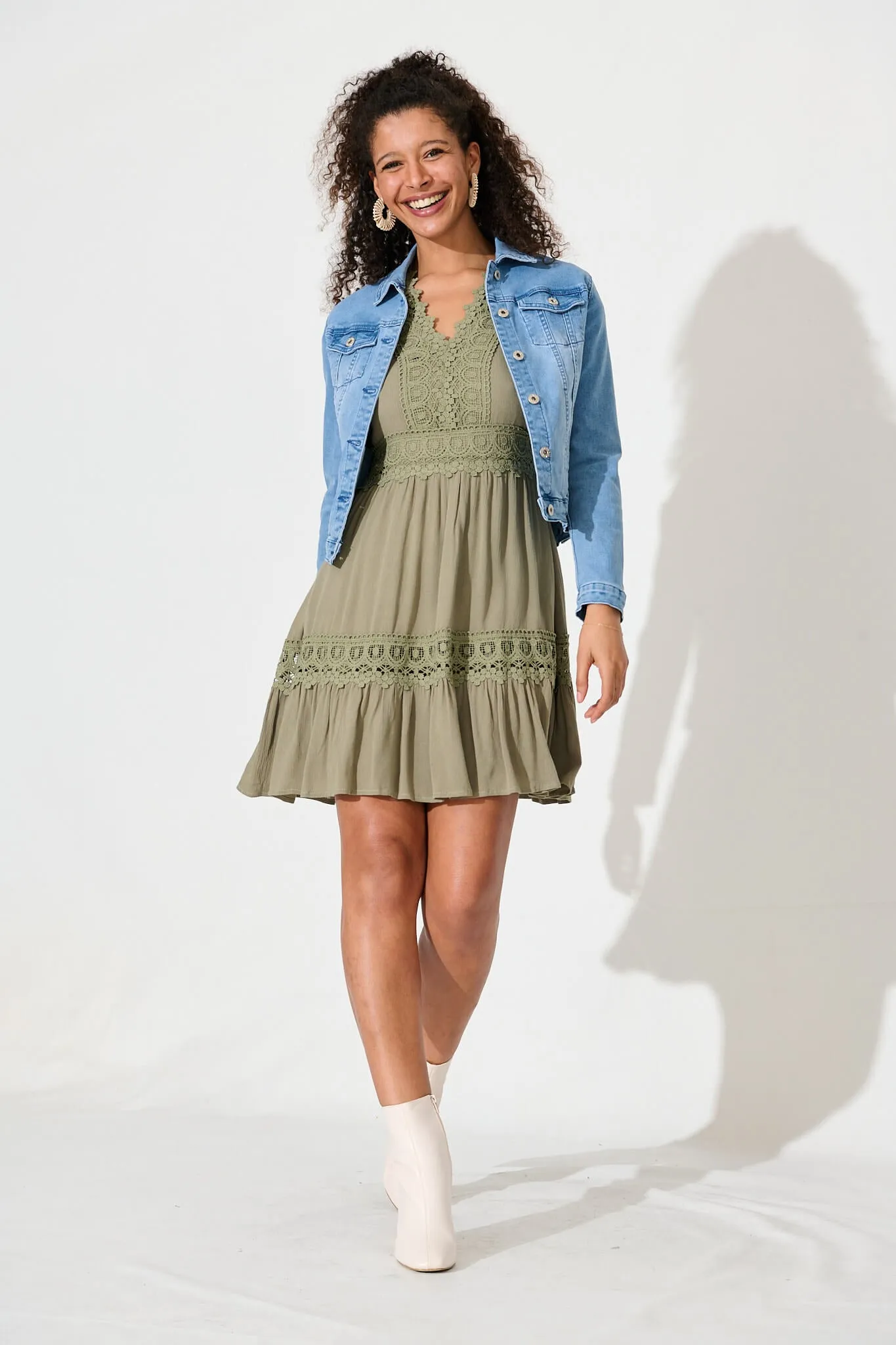 Macca Dress In Khaki sold by St Frock product image thumbnail 5