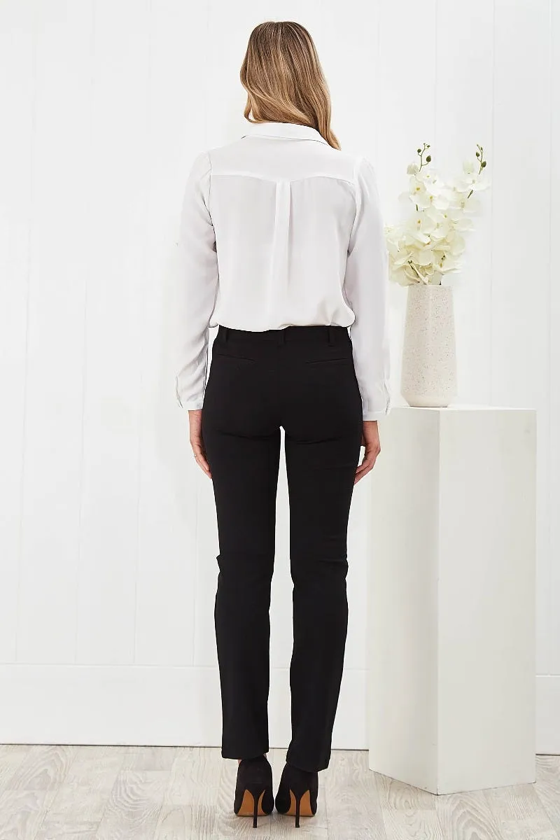 Workflow Stretch Yoga Pants In Black sold by St Frock product image thumbnail 5