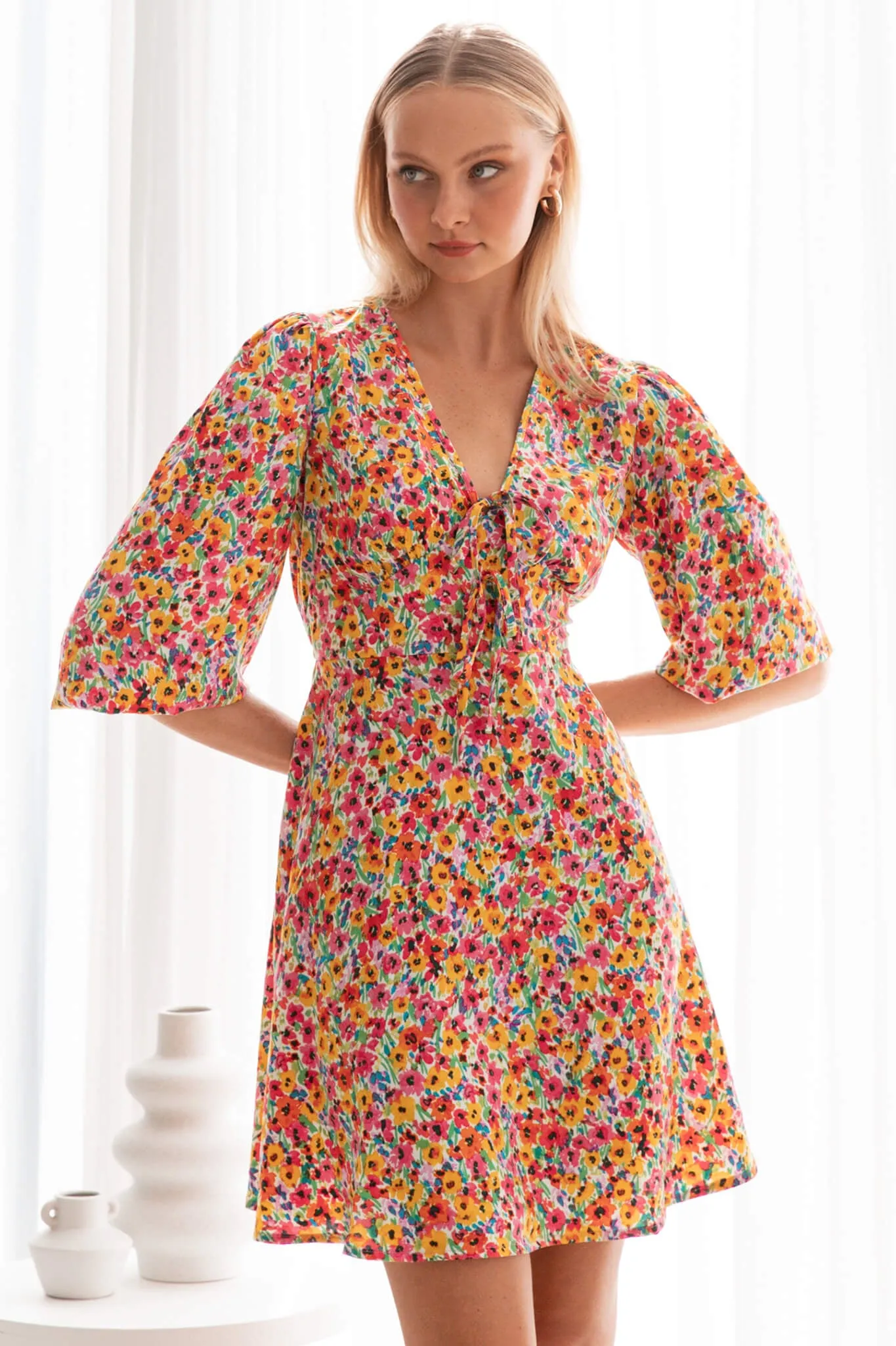 Dandy Dress In Bright Ditsy Floral sold by St Frock product image thumbnail 2