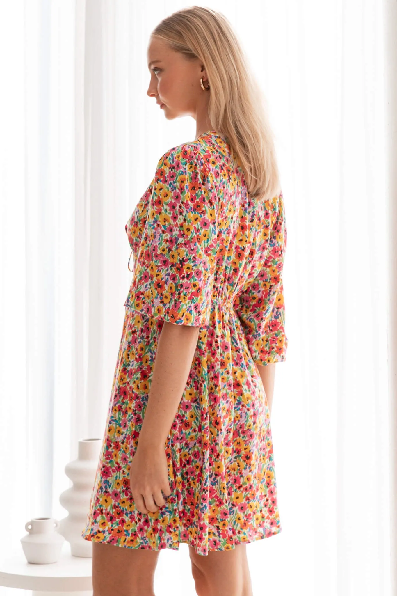 Dandy Dress In Bright Ditsy Floral sold by St Frock product image thumbnail 3
