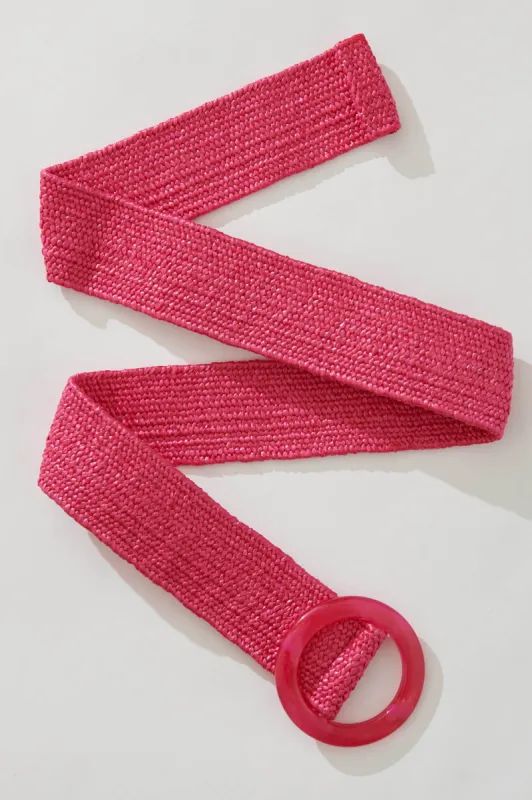Harleen Belt In Hot Pink sold by St Frock