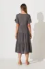 Kristen Midi Dress In Mocha Linen Blend sold by St Frock
