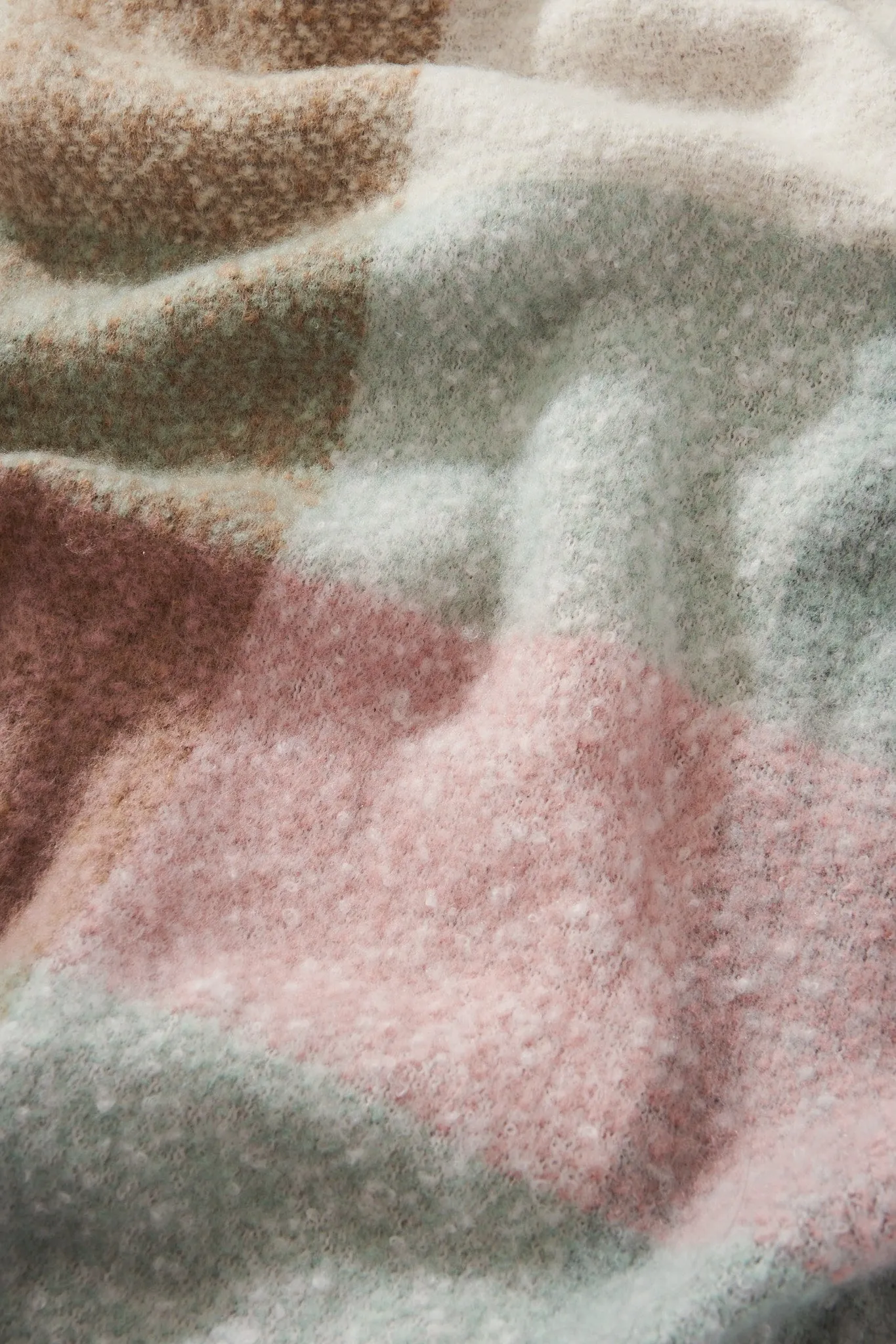 Brooklyn Oversized Knit Scarf In Multi Pastel Check sold by St Frock product image thumbnail 4