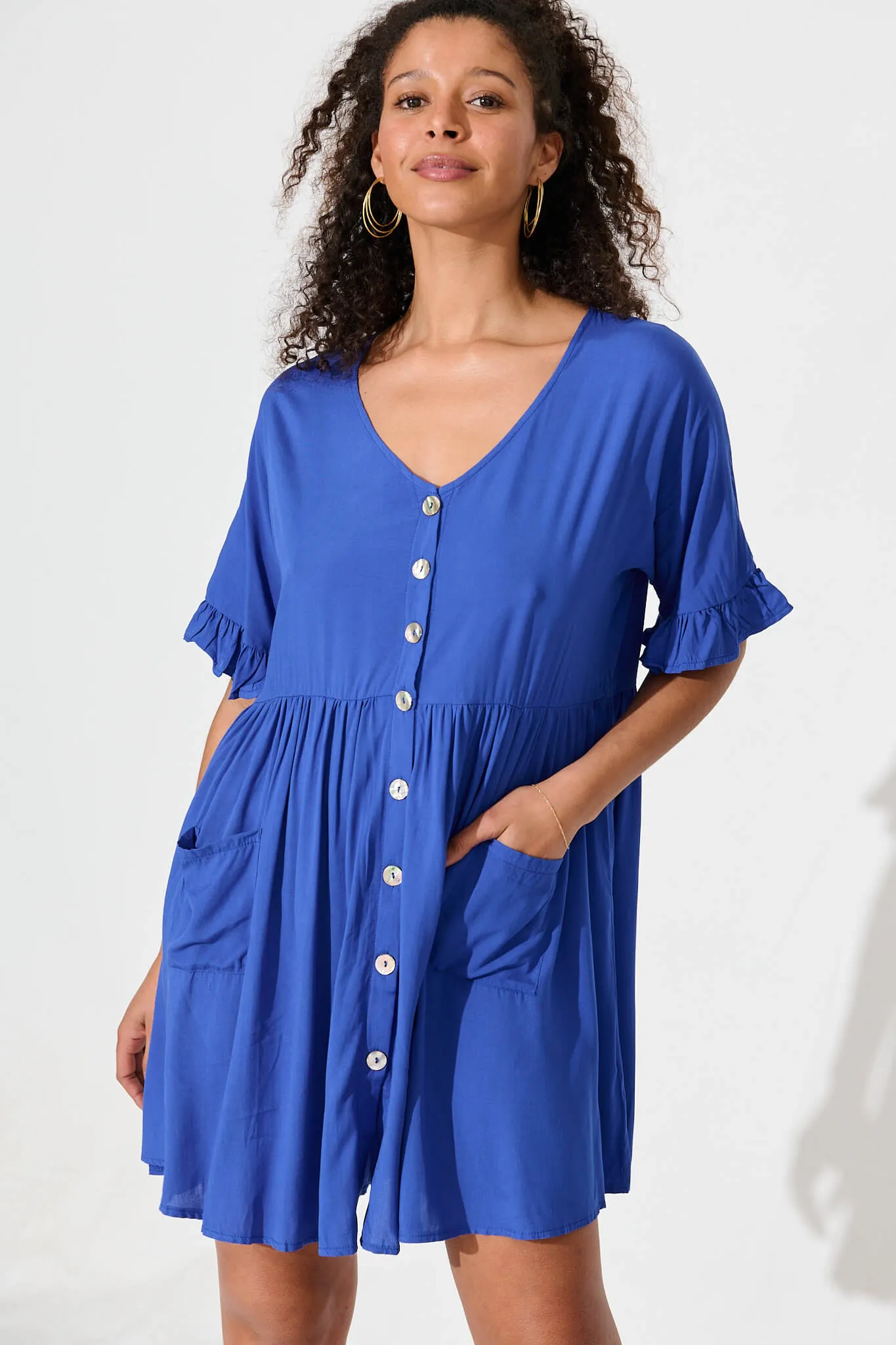 Maybank Smock Dress In Blue sold by St Frock product image thumbnail 2