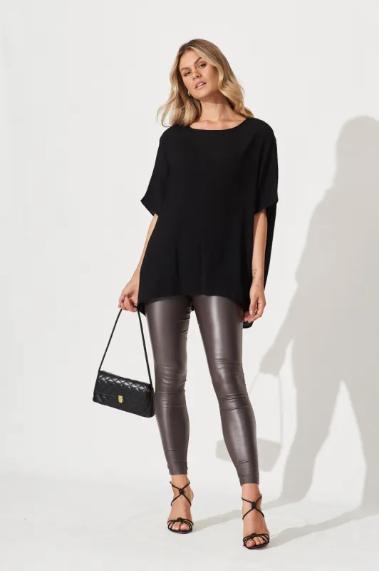 Cathia Top In Black sold by St Frock