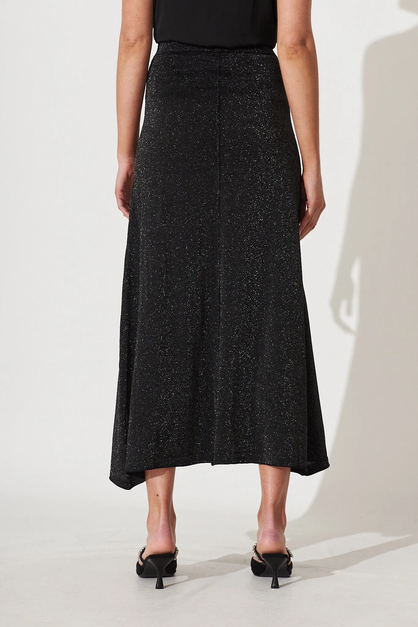 Hope Maxi Skirt In Black Lurex sold by St Frock product image thumbnail 3