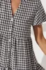 Adeline Shirt Dress In Black And White Gingham sold by St Frock