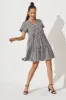 Adeline Shirt Dress In Black And White Gingham sold by St Frock
