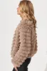 Elysian Faux Fur Jacket In Mocha sold by St Frock