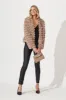 Elysian Faux Fur Jacket In Mocha sold by St Frock