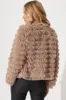 Elysian Faux Fur Jacket In Mocha sold by St Frock