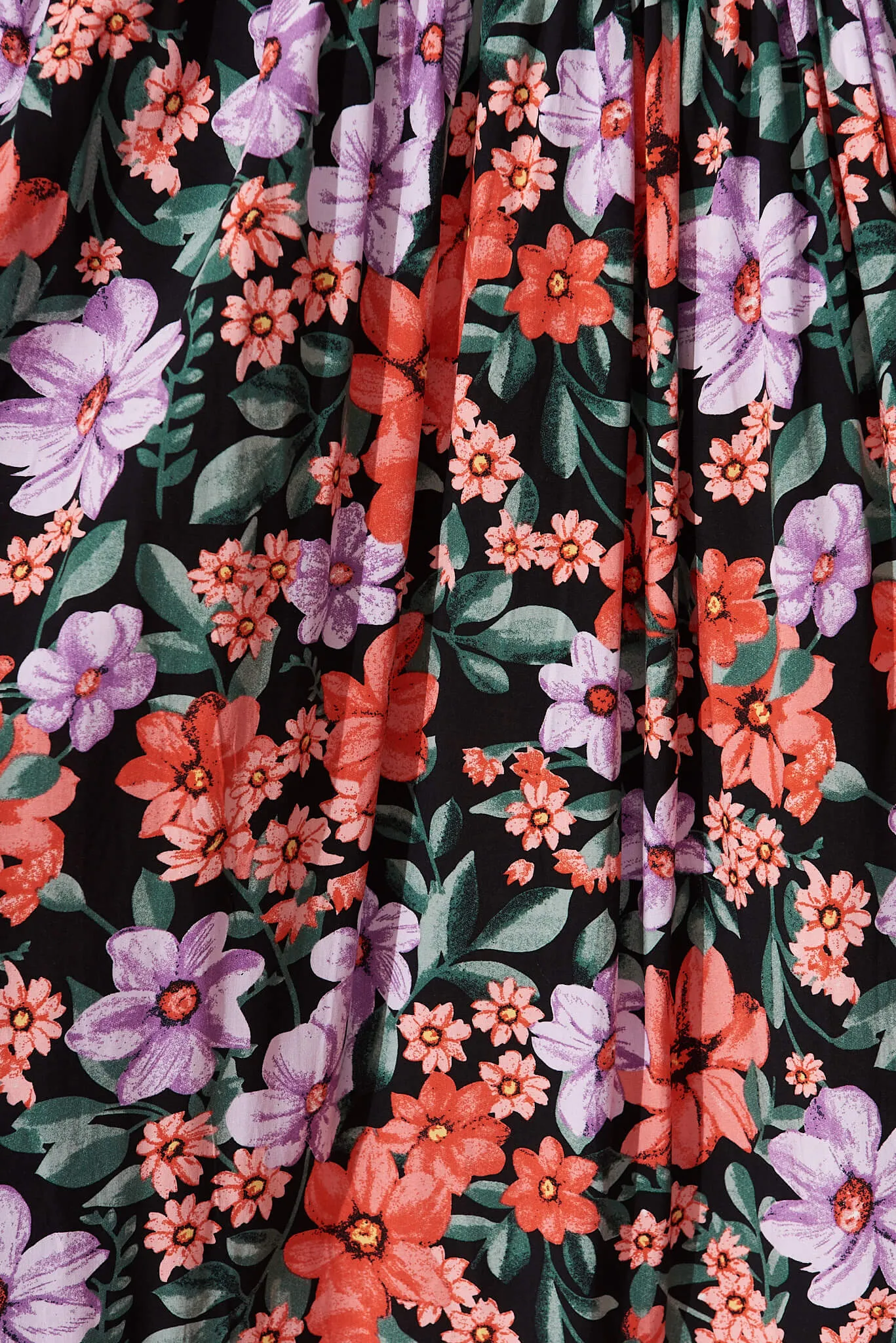 Cassandra Maxi Skirt In Black With Multi Floral Print sold by St Frock product image thumbnail 5