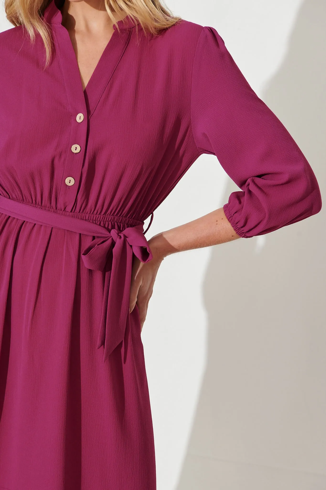 Jemimah Midi Dress In Magenta sold by St Frock product image thumbnail 5