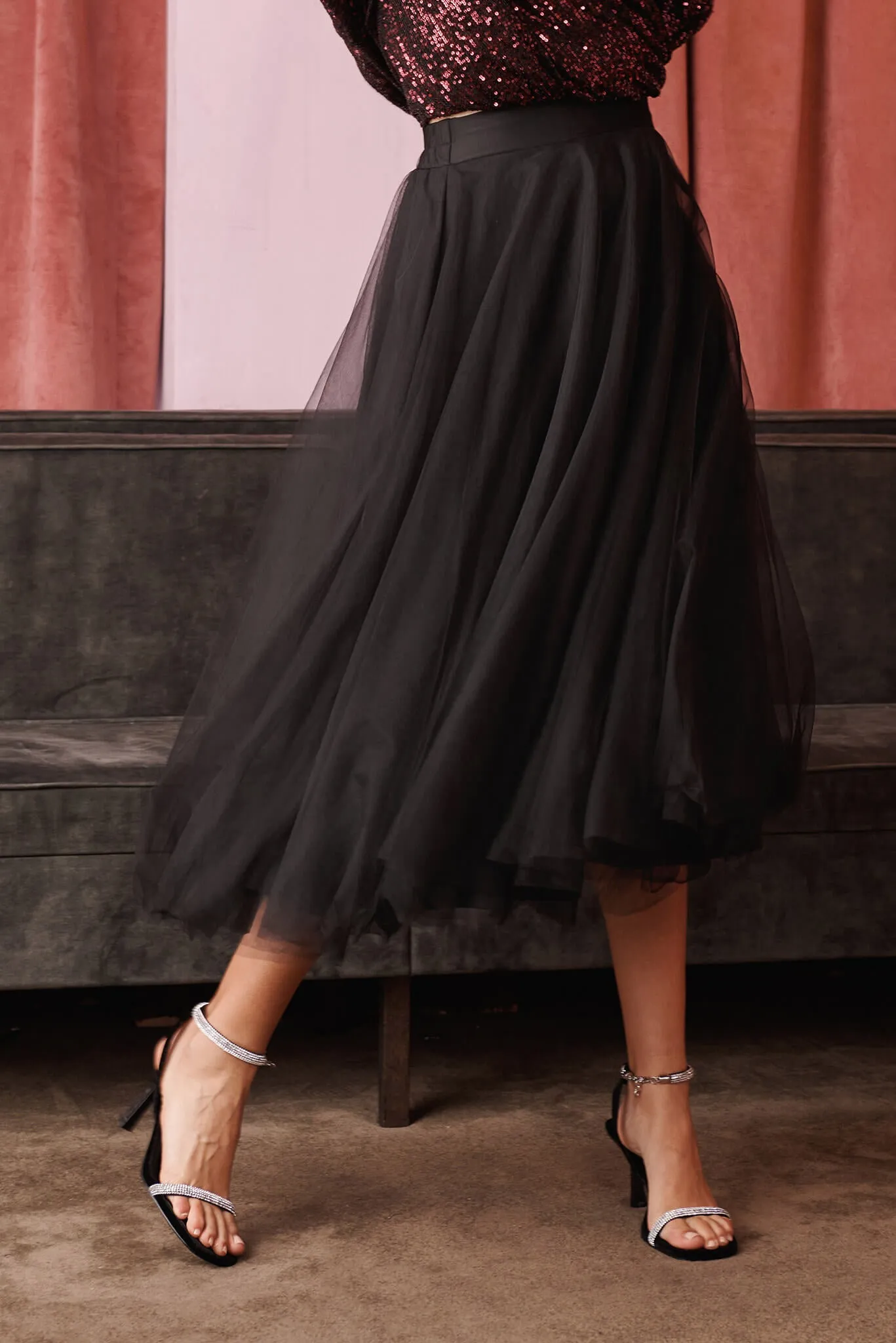 Wannabe Tulle Skirt In Black sold by St Frock