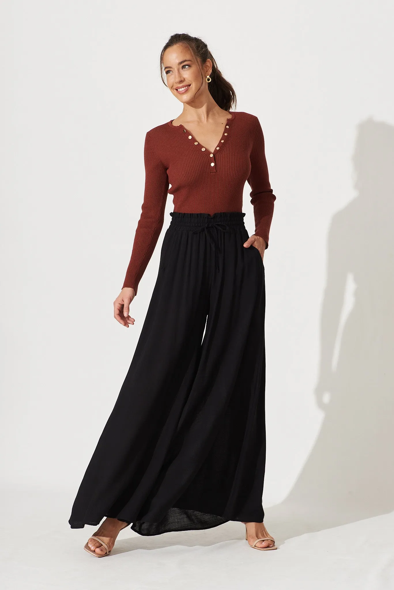 Mariah Pants In Black sold by St Frock