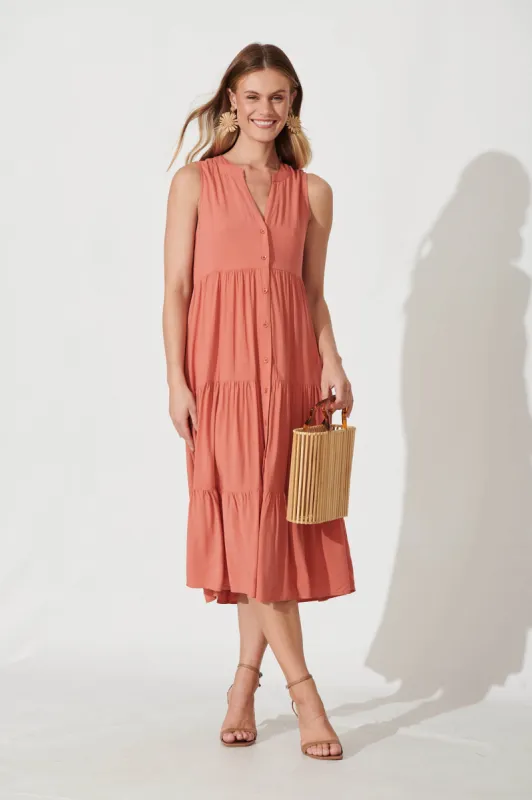 Wonderwall Midi Dress In Rust sold by St Frock