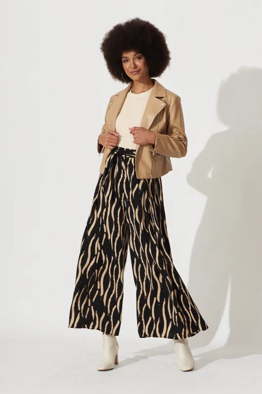 Page Pants In Black With Beige Print sold by St Frock