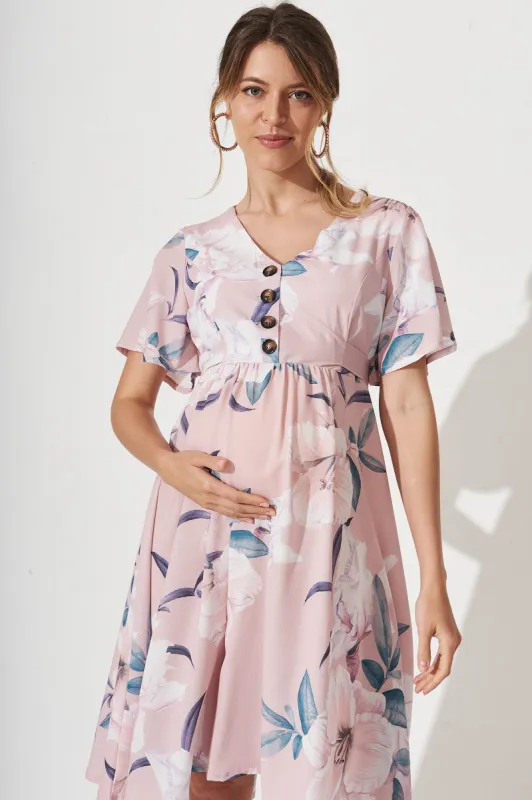 Hamlet Dress in Blush Floral sold by St Frock