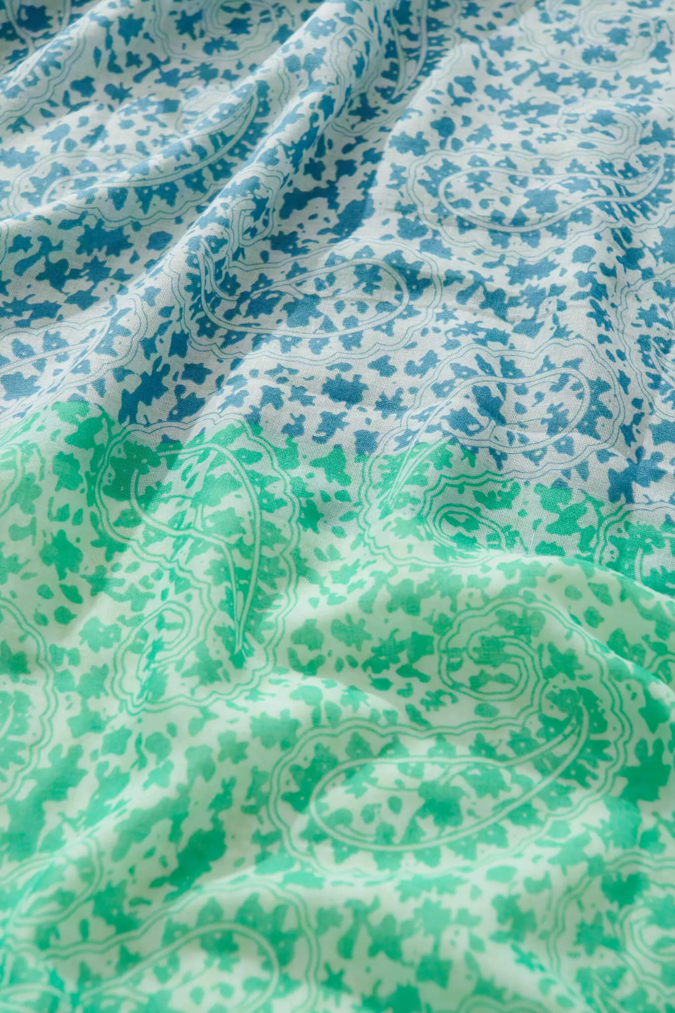 Hepburn Scarf In Multi Green Cotton Blend sold by St Frock product image thumbnail 4