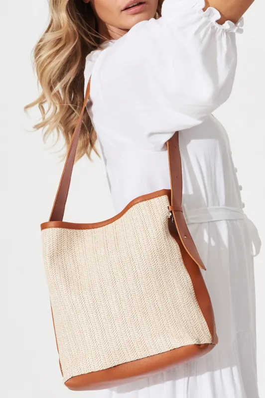 August + Delilah Rosia Shoulder Bag In Brown sold by St Frock