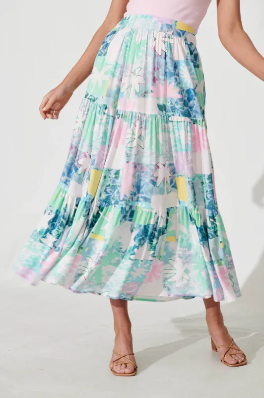 Wanderlust Maxi Skirt In Pastel Multi sold by St Frock