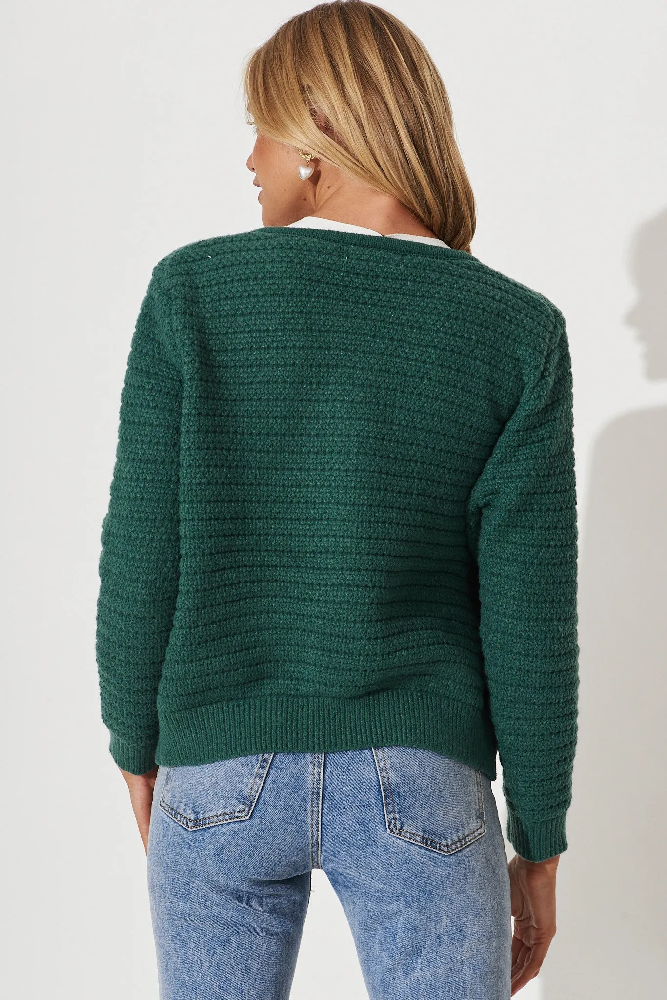 Cartagena Knit Jacket In Green sold by St Frock product image thumbnail 5
