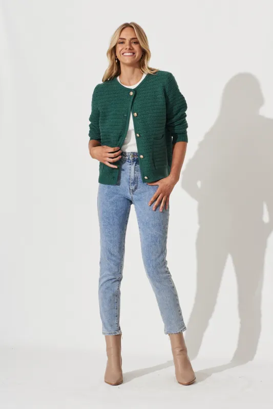 Cartagena Knit Jacket In Green sold by St Frock