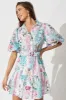 Courtney Shirt Dress In Blue Patch Floral sold by St Frock