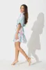 Courtney Shirt Dress In Blue Patch Floral sold by St Frock