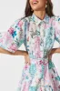 Courtney Shirt Dress In Blue Patch Floral sold by St Frock