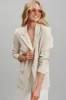 Belmore Blazer In Oatmeal Pure Linen sold by St Frock