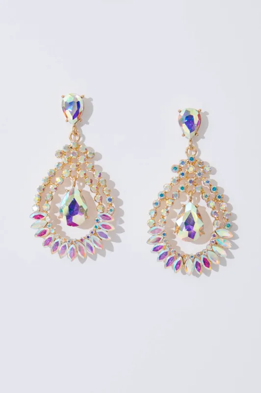 Gorgeous Drop Earrings In Pearlescent White sold by St Frock