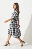 Zara Midi Smock Dress In Black With White Gingham sold by St Frock