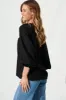 Countdown Top In Black Linen Blend sold by St Frock