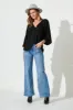 Countdown Top In Black Linen Blend sold by St Frock