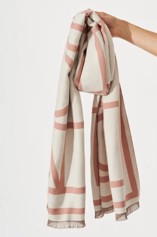 August + Delilah Alma Scarf In Apricot sold by St Frock