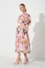 Amalie Midi Dress In Pink And Multi Floral sold by St Frock