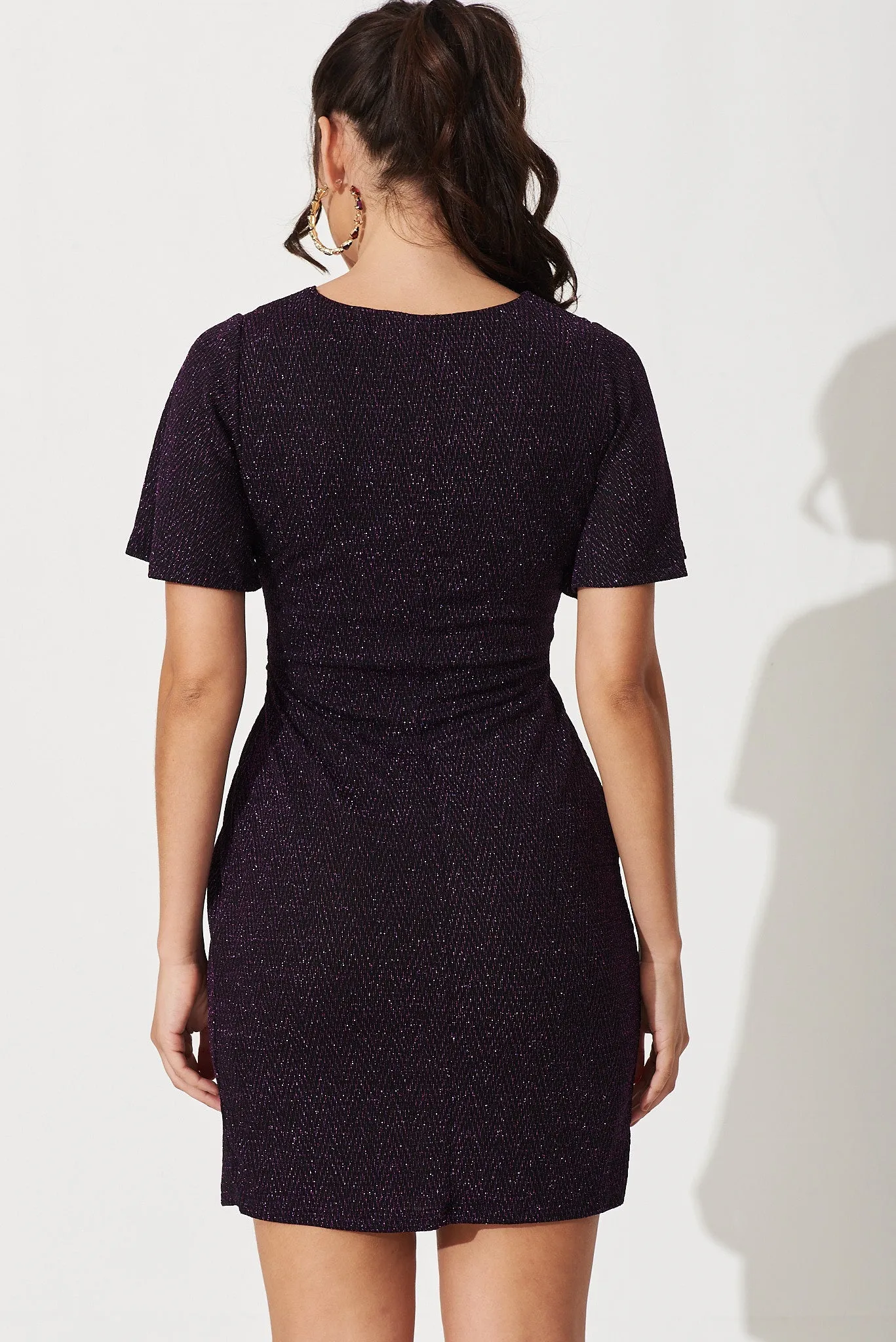 Priscilla Dress In Berry Lurex sold by St Frock product image thumbnail 3