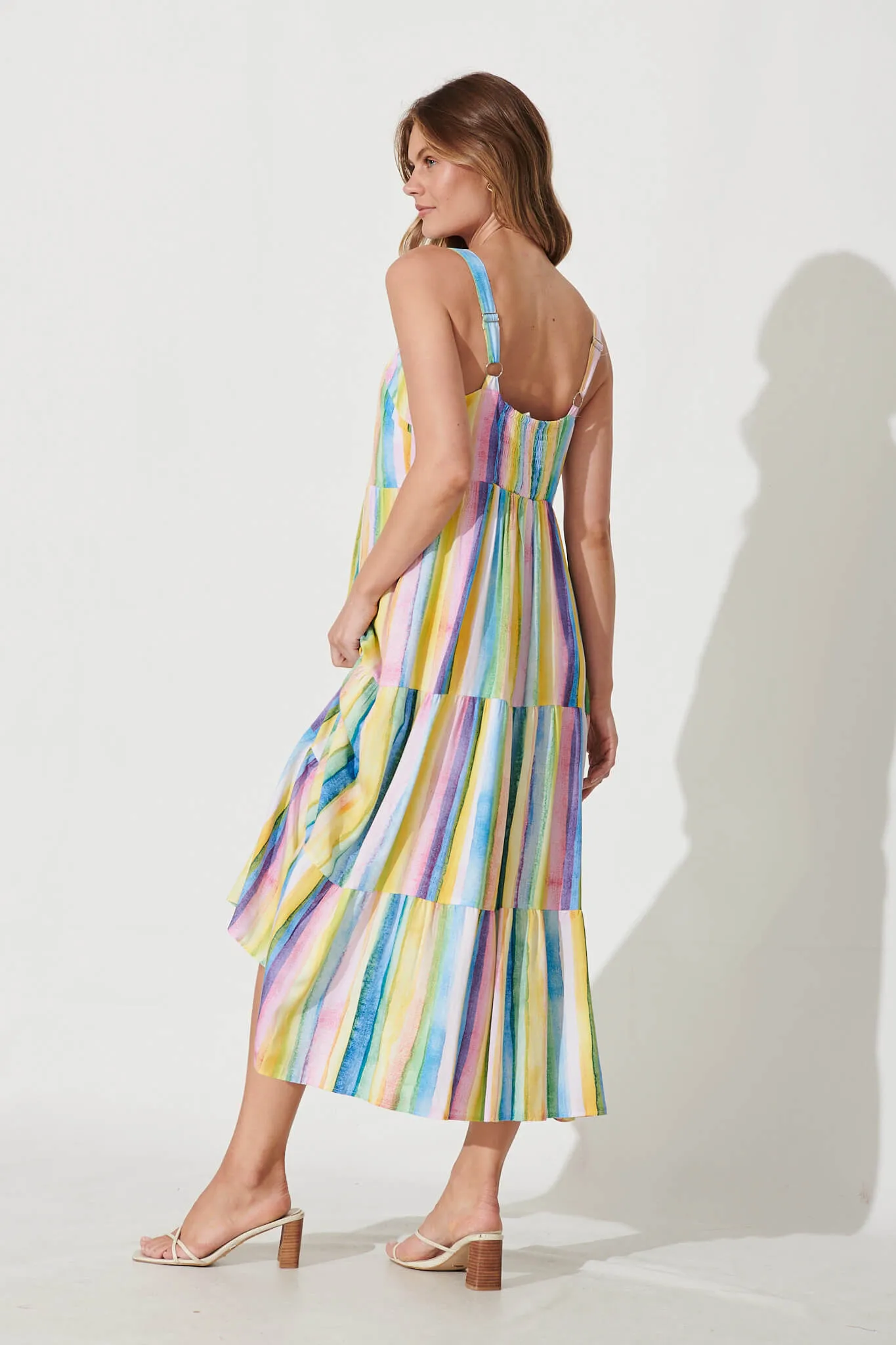 Gina Maxi Dress In Multi Stripe sold by St Frock product image thumbnail 4