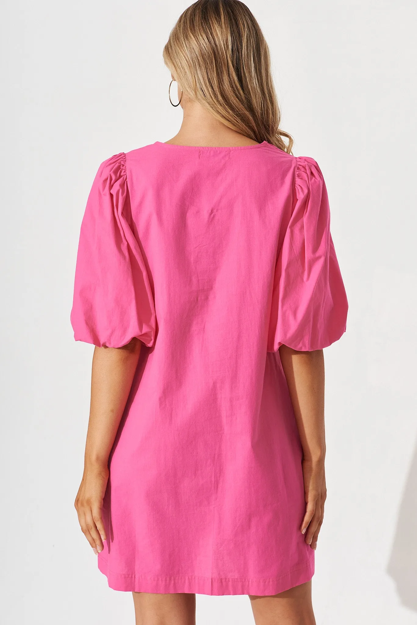 Ashlynn Dress In Pink Cotton sold by St Frock product image thumbnail 4