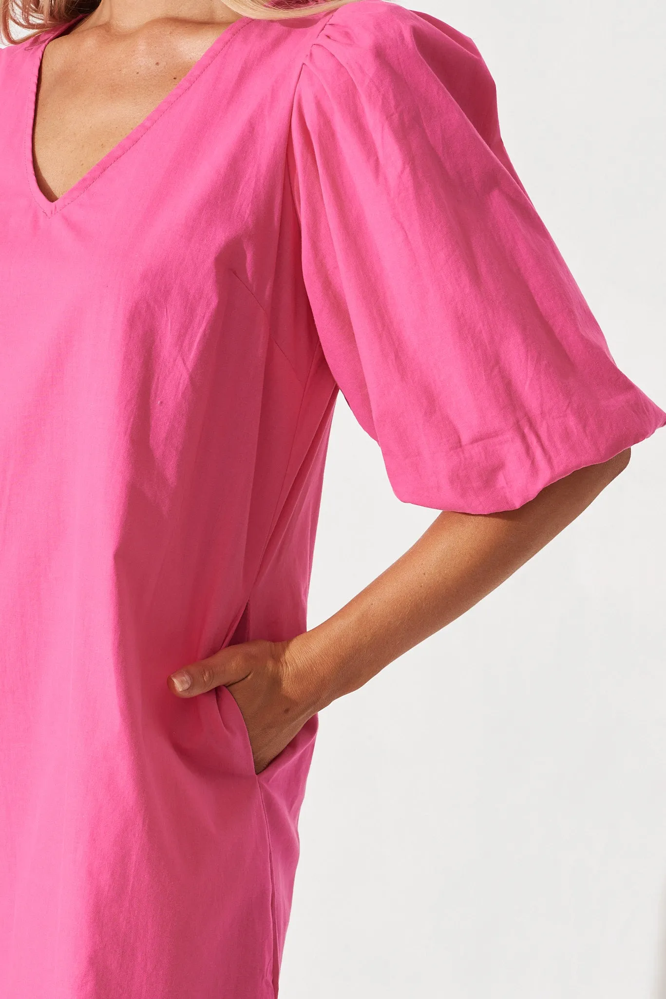 Ashlynn Dress In Pink Cotton sold by St Frock product image thumbnail 5