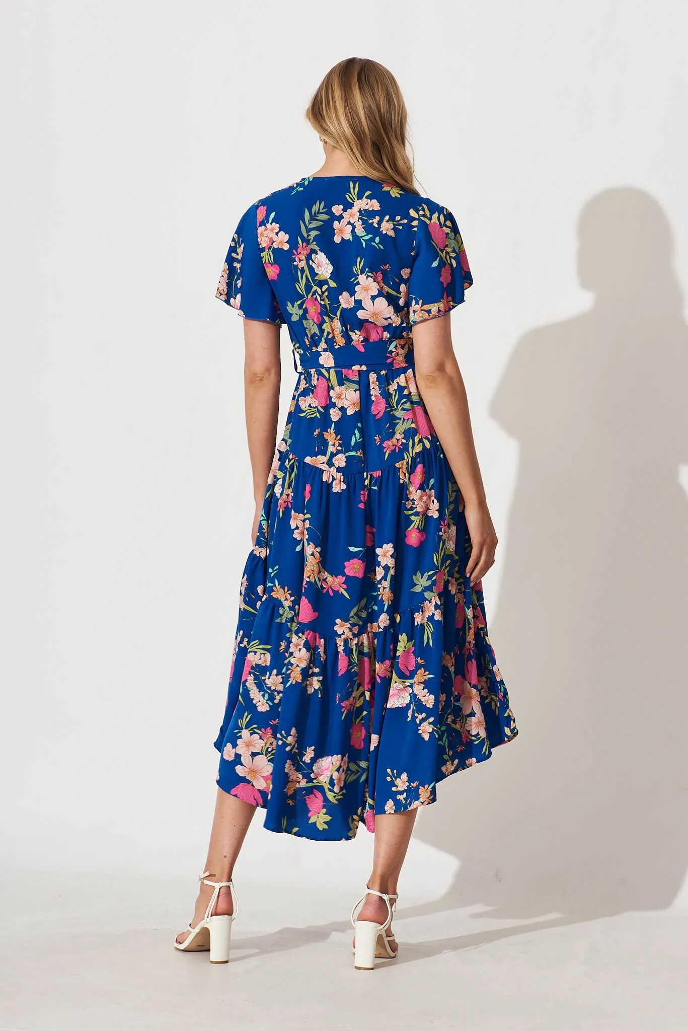 Dockside Maxi Dress In Cobalt With Multi Floral sold by St Frock product image thumbnail 4