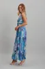 Lenni Maxi Dress In Blue And Purple Watercolour sold by St Frock