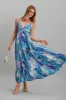 Lenni Maxi Dress In Blue And Purple Watercolour sold by St Frock