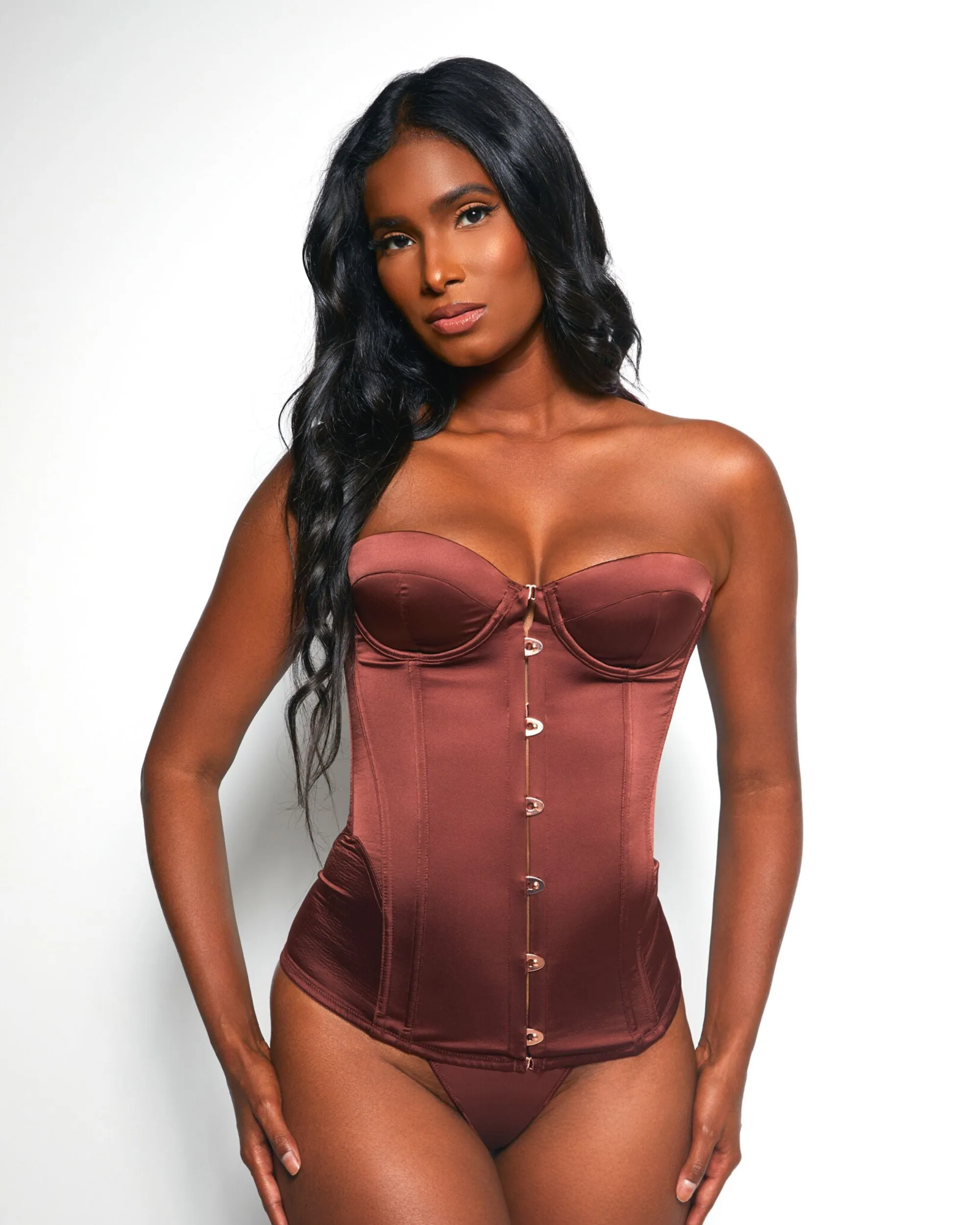 Satin Thong Cinnamon sold by Love Vera product image thumbnail 2