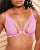 Cutout Bare Mesh Demi Bra & Panty Set Mauve sold by Love Vera
