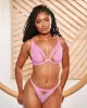 Cutout Bare Mesh Demi Bra & Panty Set Mauve sold by Love Vera