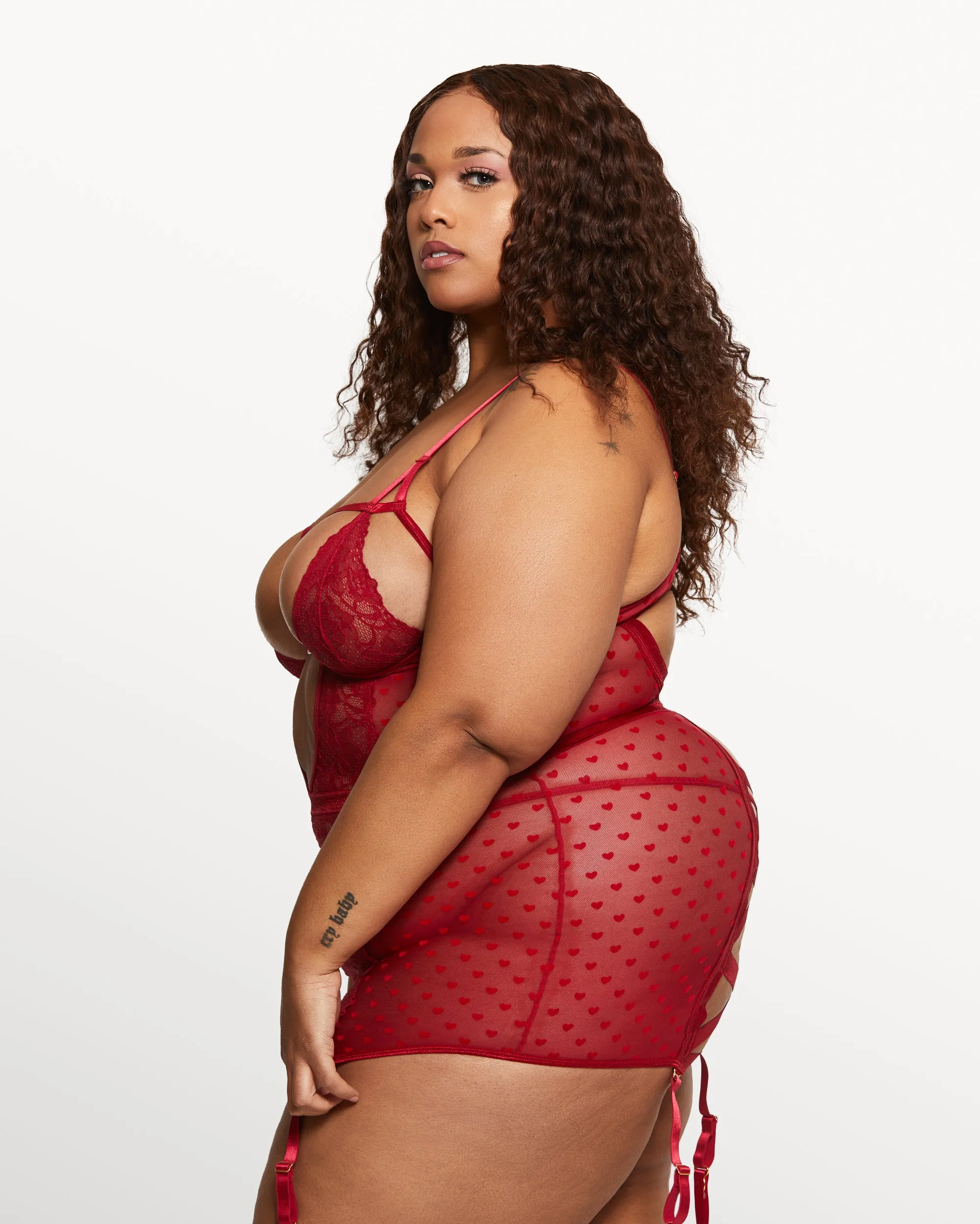 Ava Chemise Red Curvy sold by Love Vera product image thumbnail 3