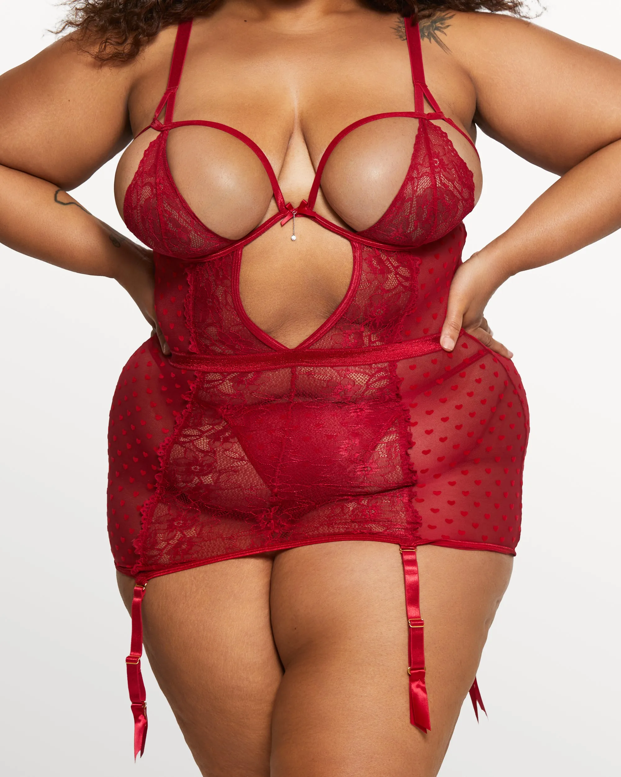 Ava Chemise Red Curvy sold by Love Vera product image thumbnail 2