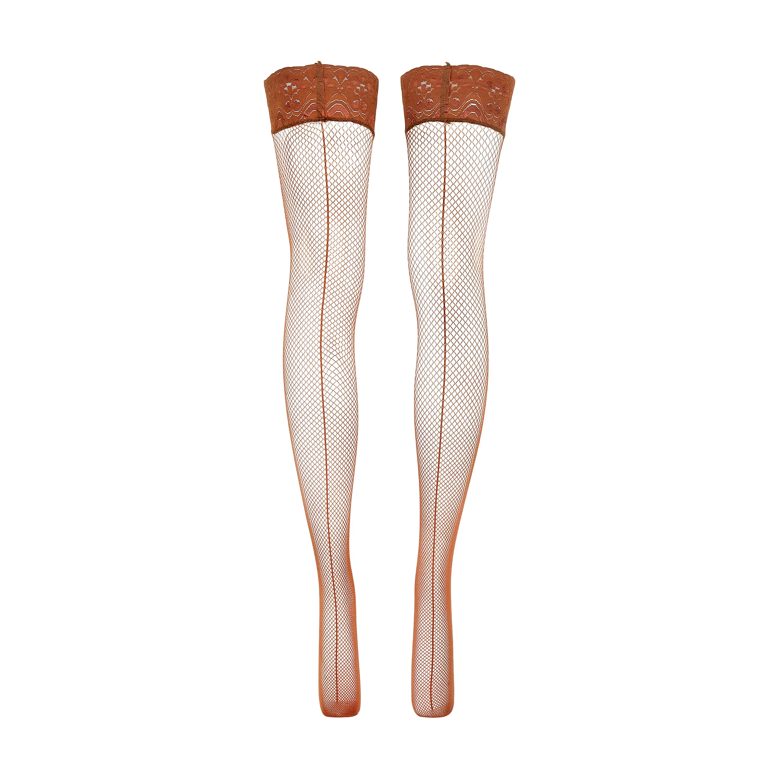 Love, Vera Fishnet Thigh Highs Butter Toffee sold by Love Vera product image thumbnail 2